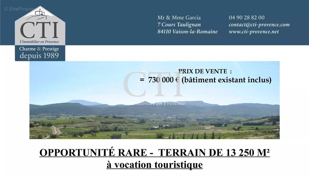 Terrain à CAMARET-SUR-AIGUES