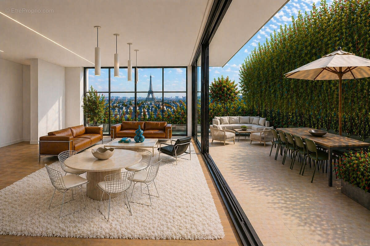 PENTHOUSE - 217 m2 - Terrasse 76 m2 - dernier étage - Vue Tour Eiffel - photo 2