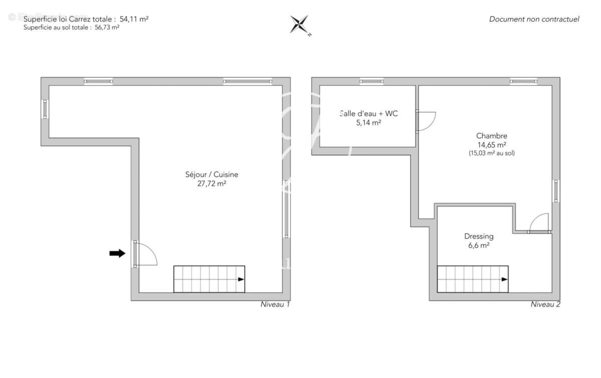 Paris 18e - MONTMARTRE - Duplex - 54,11m² Carrez - 2 pièces - Exposition sud-ouest - Jardin - photo 20