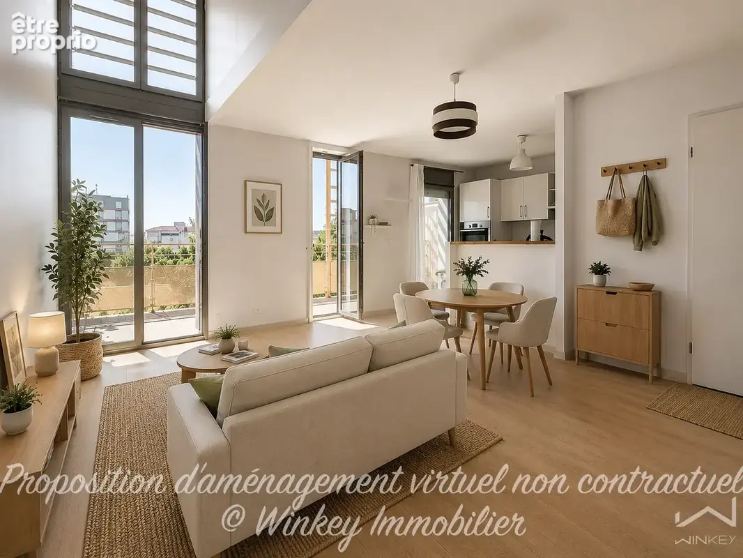 Nanterre Chemin de l'Île — Duplex lumineux 3 pièces — 67,52 m2 — Loggia — Parking - photo 2