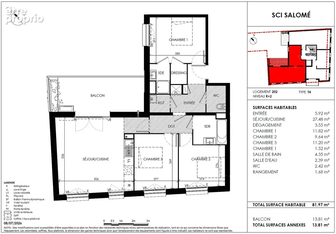 Appartement Toulouse 4 pièces 82m² + 12m² de balcon ! CROIX-DE-PIERRE - photo 7