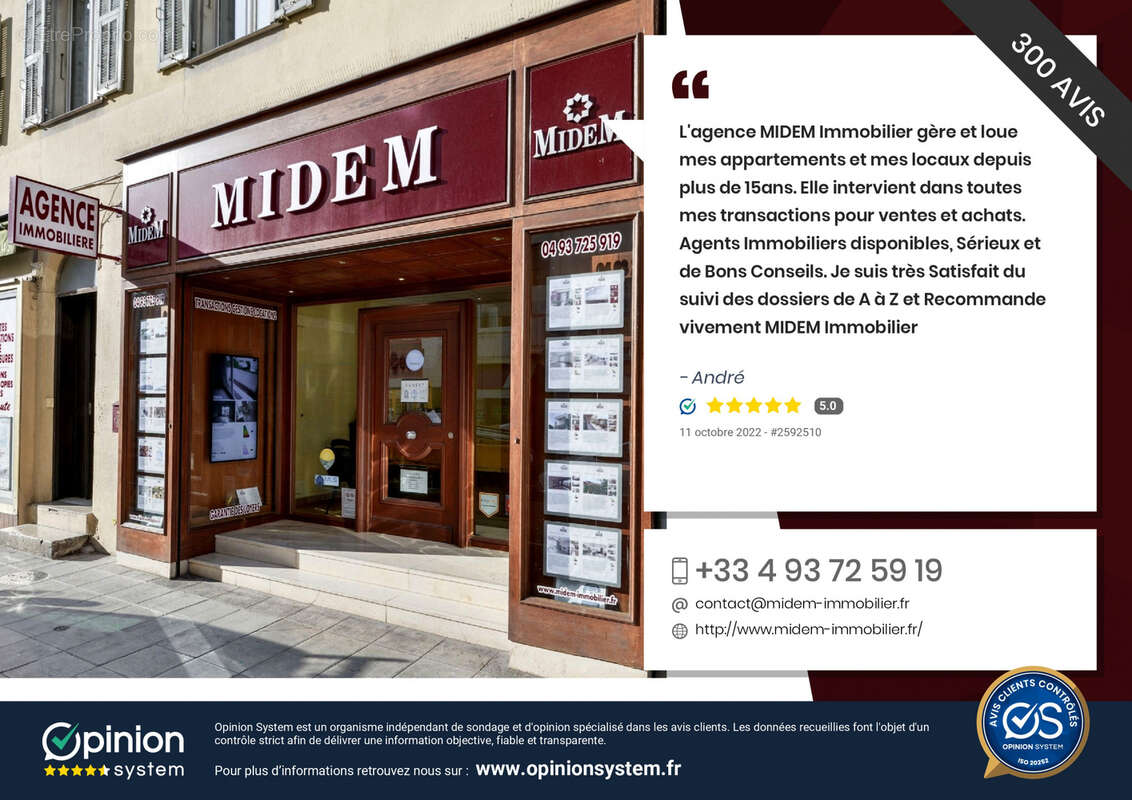 Nice Ouest Grand Arénas 3 pièces de 66 m2 + terrasse 9 m2 Sud-Est vue dégagée à 159800 euros - photo 9
