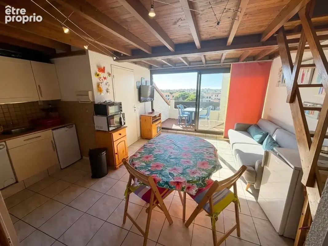 Grand T2 avec belle mezzanine et vue panoramique   Cap Coudalère, Port-Barcarès - photo 8