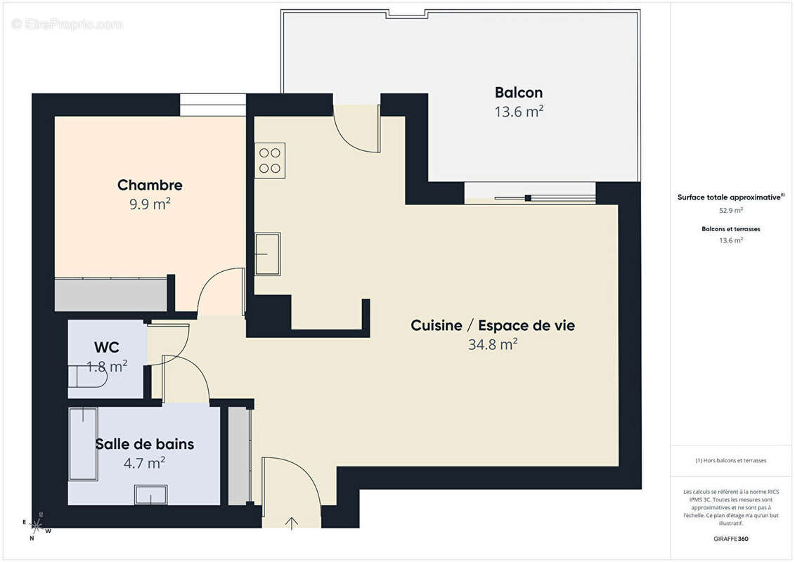 À VENDRE: T2 de 53 m² avec terrasse plein sud, garage et parking Tournon Sud - photo 9