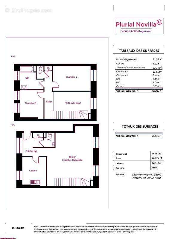 Appartement à CHALONS-EN-CHAMPAGNE