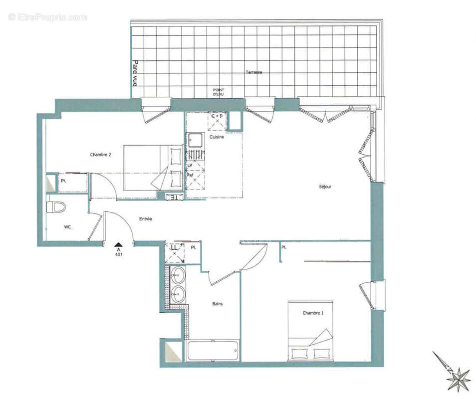 Appartement 64m² à chaville - photo 14