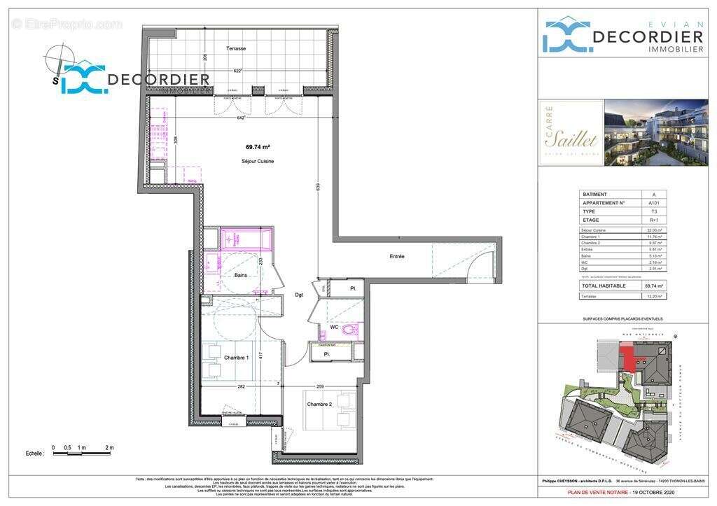 Appartement à EVIAN-LES-BAINS