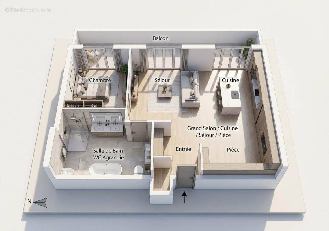 Appartement à MARSEILLE-4E