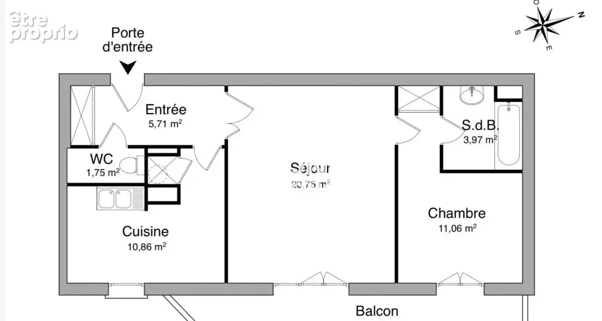 Appartement 2pp caen beaulieu - dernier étage / balcon / ascenseur - photo 7