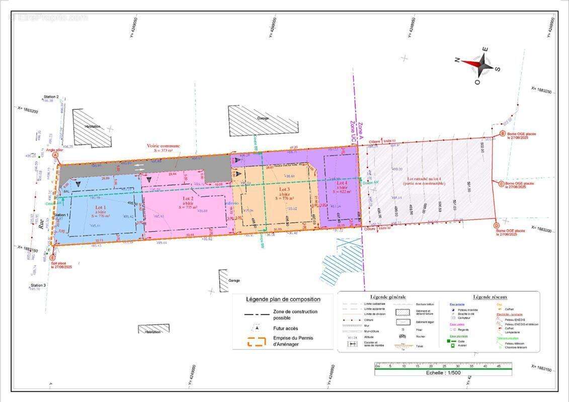Terrain constructible viabilisé de 776 m2 à Longechenal - photo 4