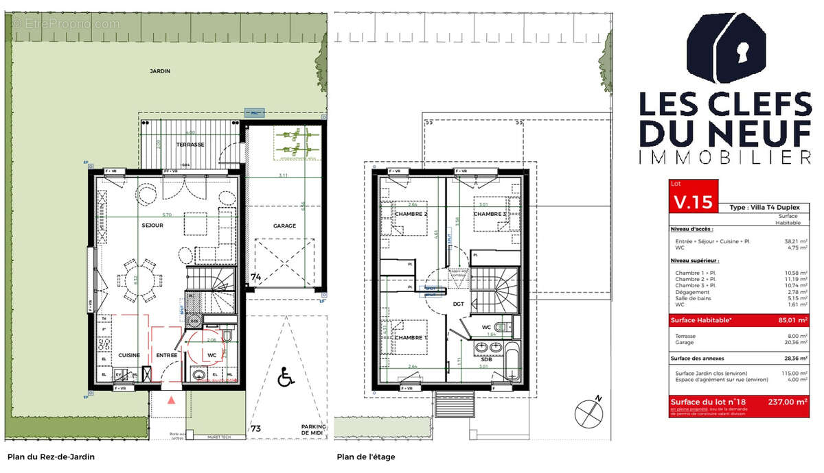 Maison Tournefeuille 4 pièces 85m² + Terrasse + Jardin + Garage ! TOURNEFEUILLE - photo 17