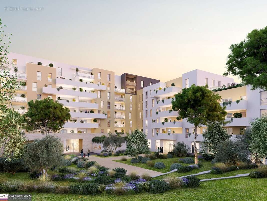 APT T3 offrant 64 m² avec terrasse 23 m² et parking au 5° étage avec ascenseur... - photo 19