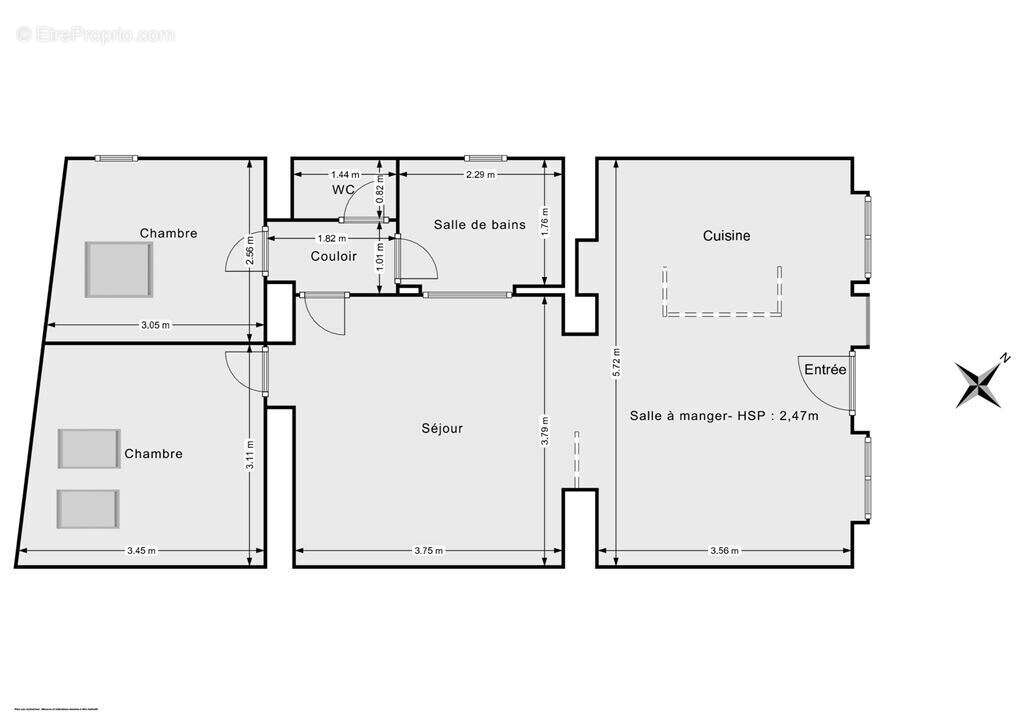 Appartement à PARIS-18E