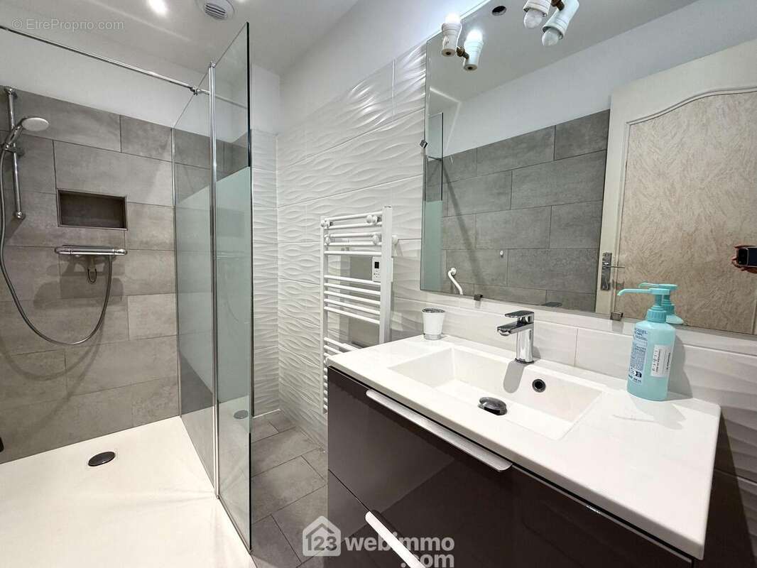 Une salle d'eau sur le premier niveau offre une vie de plain pied - Maison à SAN-MARTINO-DI-LOTA