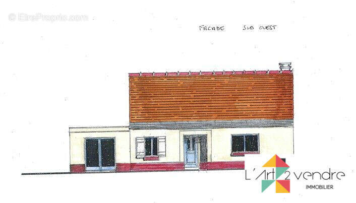 Projet maison façade avant - Terrain à RESSONS-SUR-MATZ