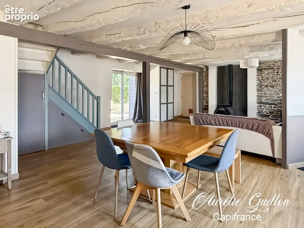 Maison en pierre rénovée de 117 m² – 3 chambres + bureau – Néant-sur-Yvel - photo 7