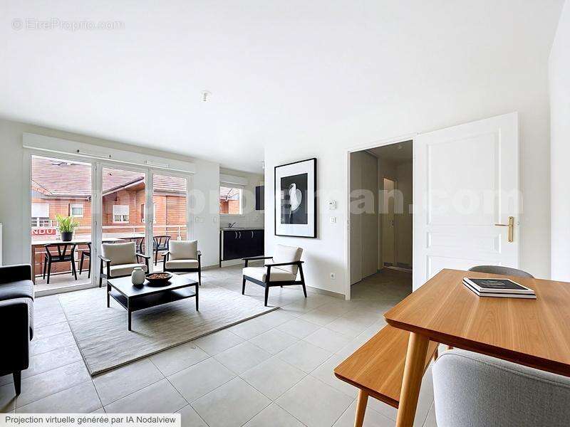 Appartement_T2_vetraz-Monthoux_CENTRE_secteur_calme_verdoyant_CEVA_frontière_SUISSE_Geneve_IMMOBILLIER_investissement_séjour_mairie_bellino - Appartement à VETRAZ-MONTHOUX