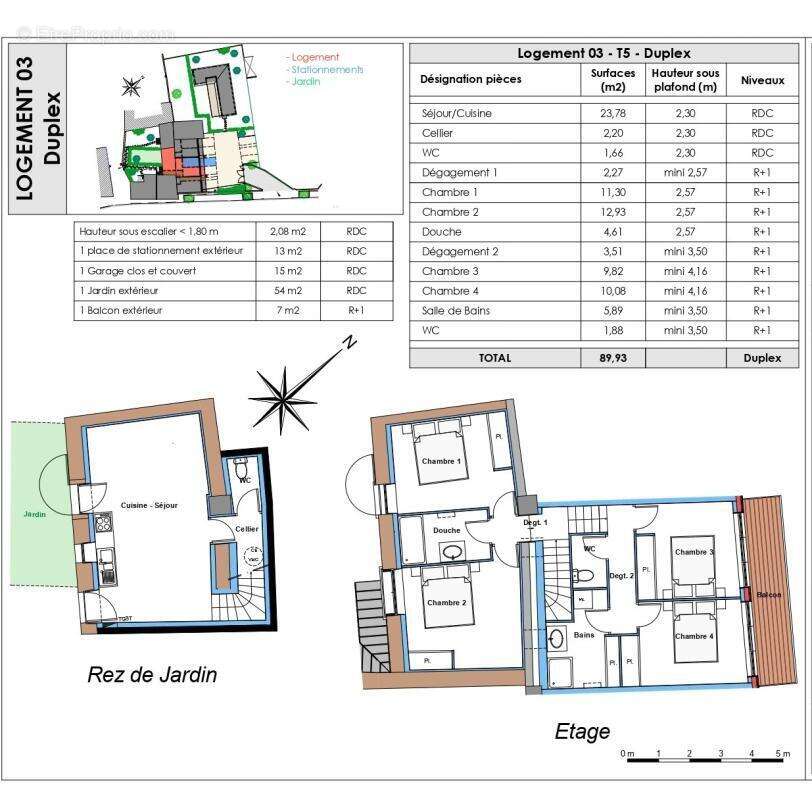 Appartement - Duplex - 4 Chambres - Jardin - Place de parking - Au cœur du village - Proche commodités - photo 10