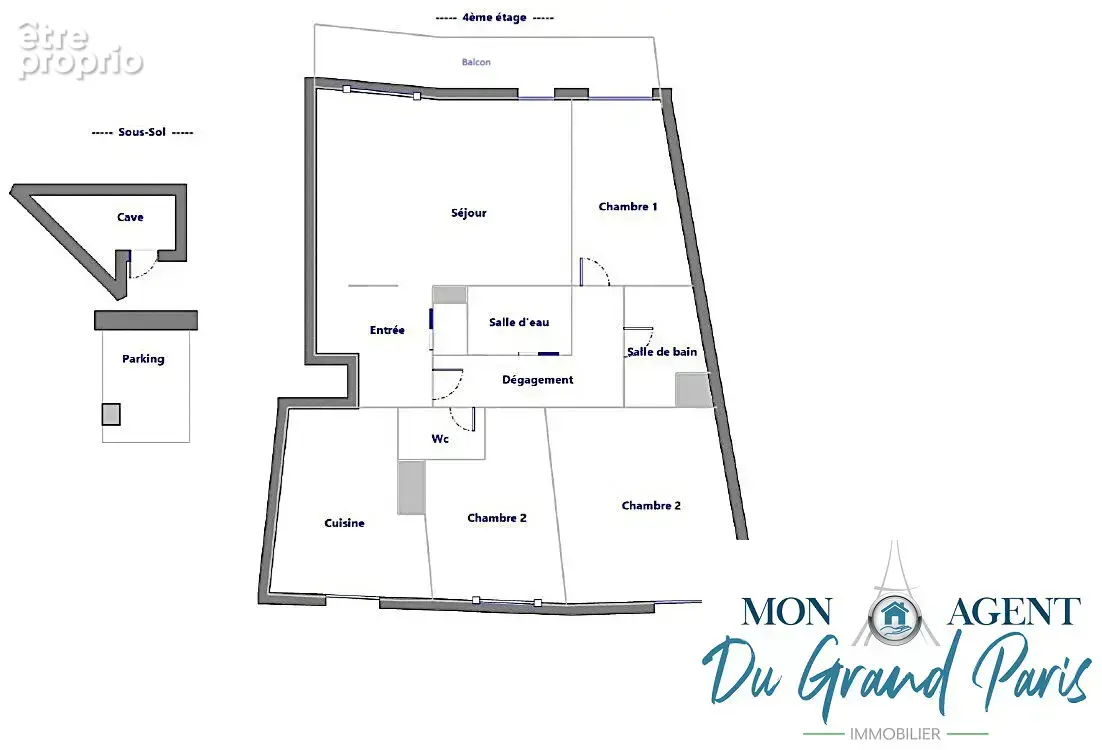 Appartement Boulogne Billancourt 4-5 pieces 96 m2 + balcon + cave + parking sous sol - photo 15