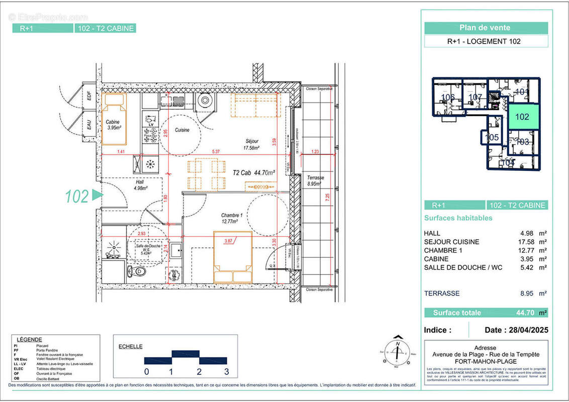 Appartement à FORT-MAHON-PLAGE