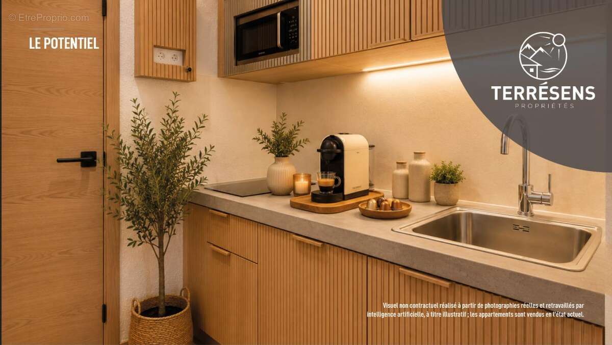 Appartement t1 (4 personnes) - résidence les terrasses de chantemerle 1350 à saint-chaffrey - photo 6