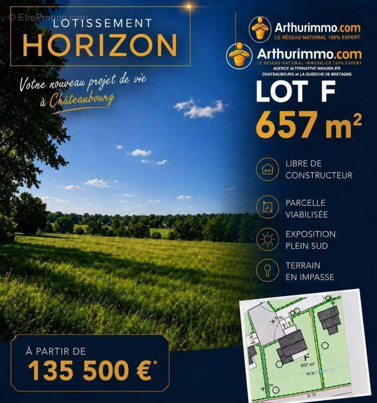 Terrain à bâtir, CHATEAUBOURG, 657 m², libre de constructeur - photo 2