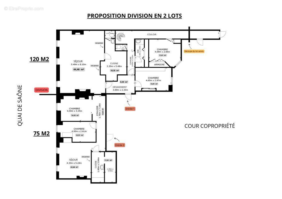 Appartement à LYON-1E