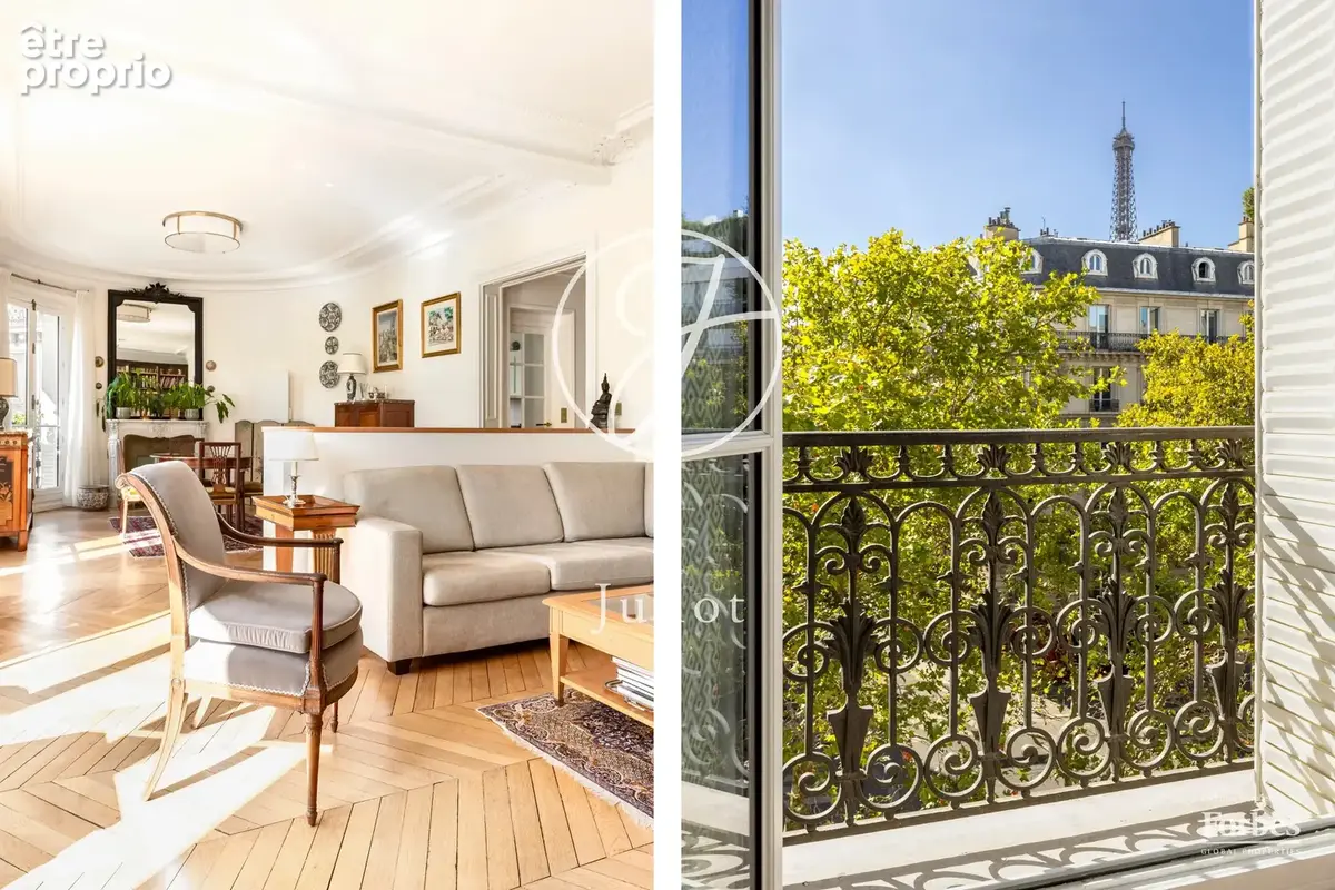 Paris 7e - GROS CAILLOU / BOSQUET - Appartement - 4 pièces - 106,21m² Carrez - 107,47m² au sol - 2 chambres - Vues sur monument - photo 4