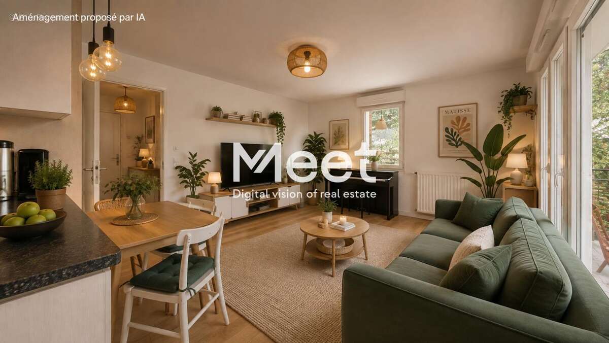 Appartement 3 pièces - 64,30 m² - parking - balcon - port à l'anglais - photo 3