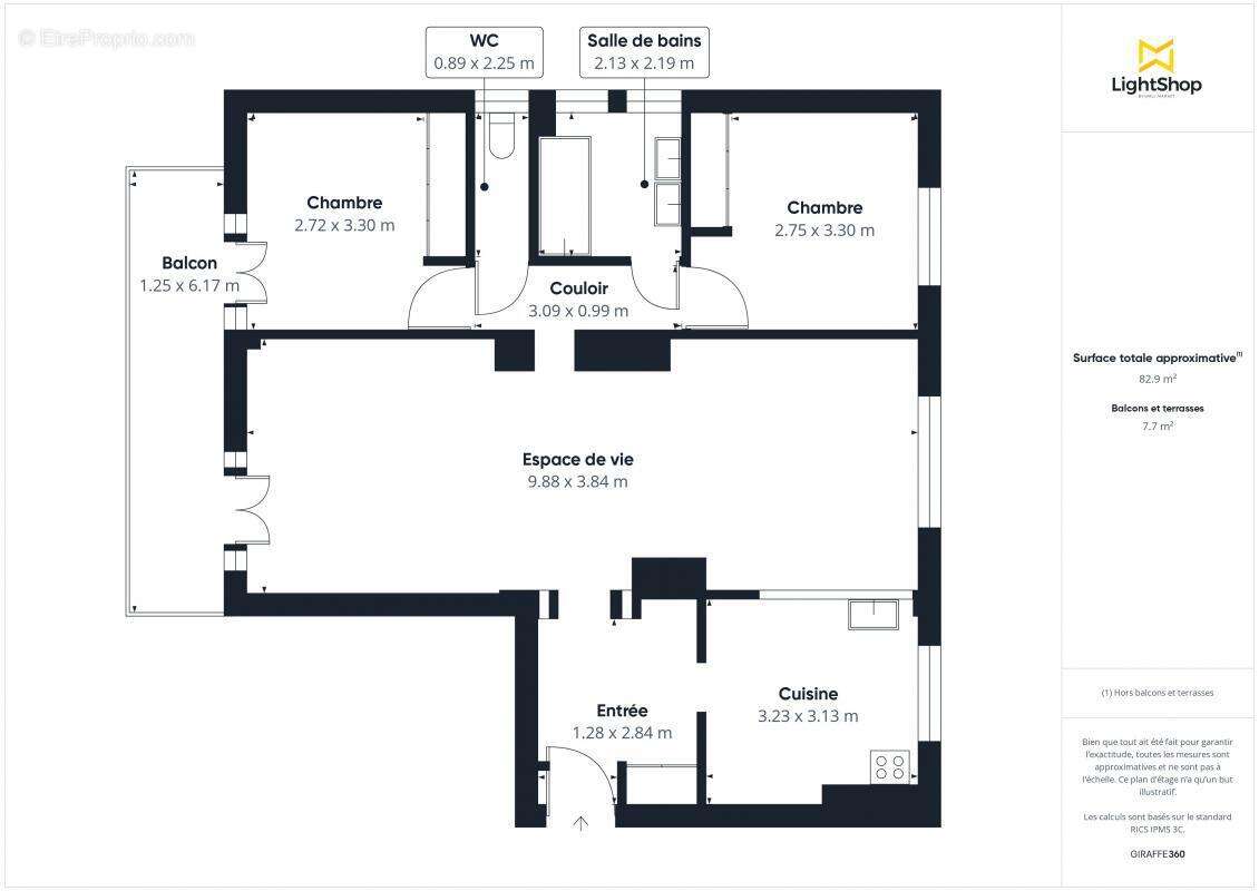Appartement à TASSIN-LA-DEMI-LUNE