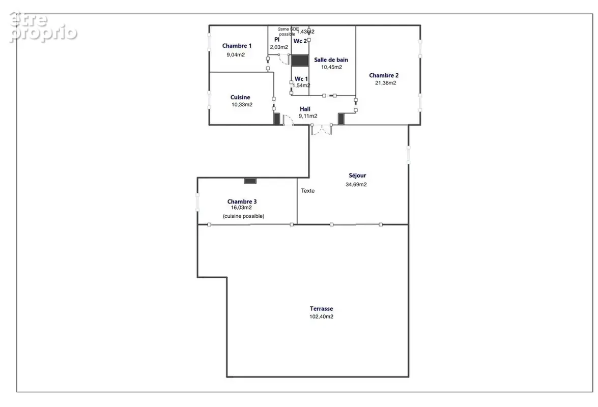 Sainte anne: dernier etage, t4 116m2 avec terrasse plein ciel de 102m2 avec vue mer et garages (prix en sus) - photo 16