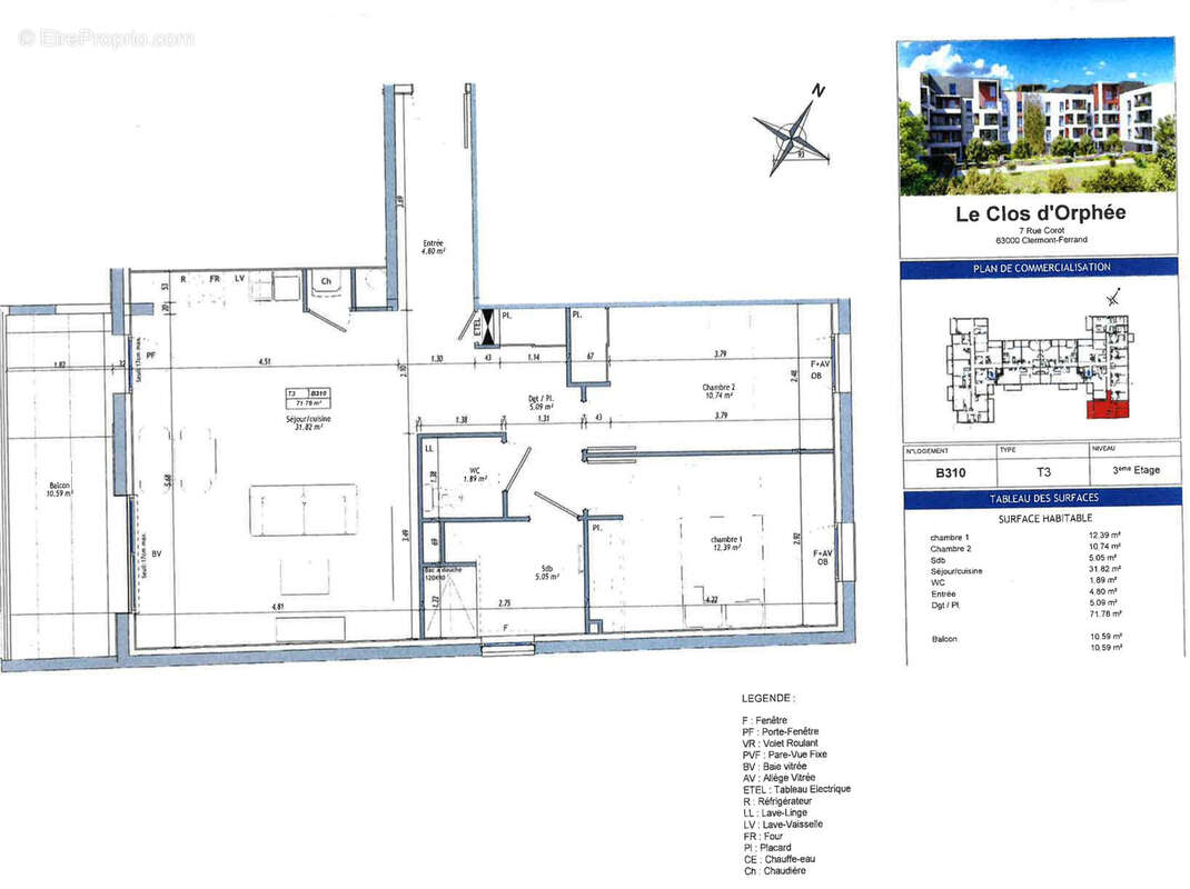 Appartement à CLERMONT-FERRAND