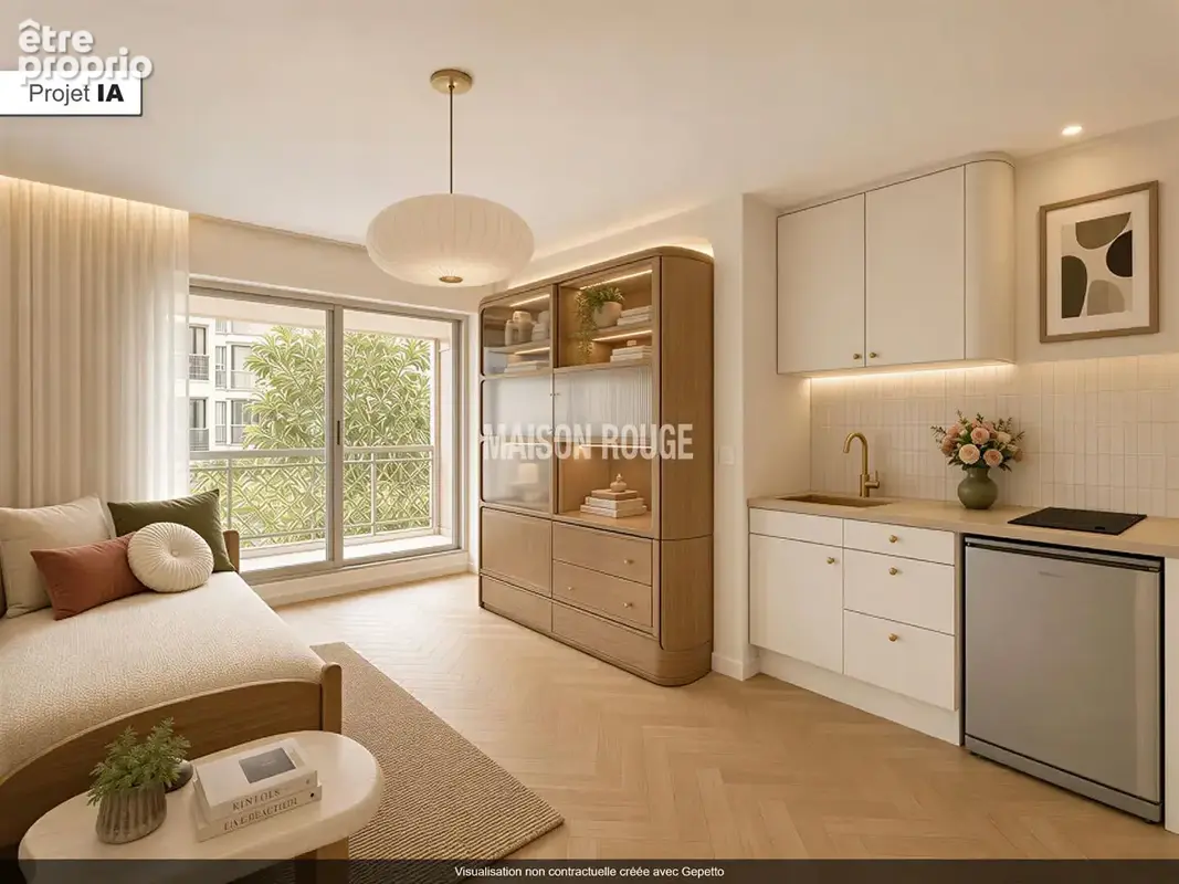 Boulogne M° Jean-Jaurès - Rare - Studio avec beau balcon sur jardin - photo 5
