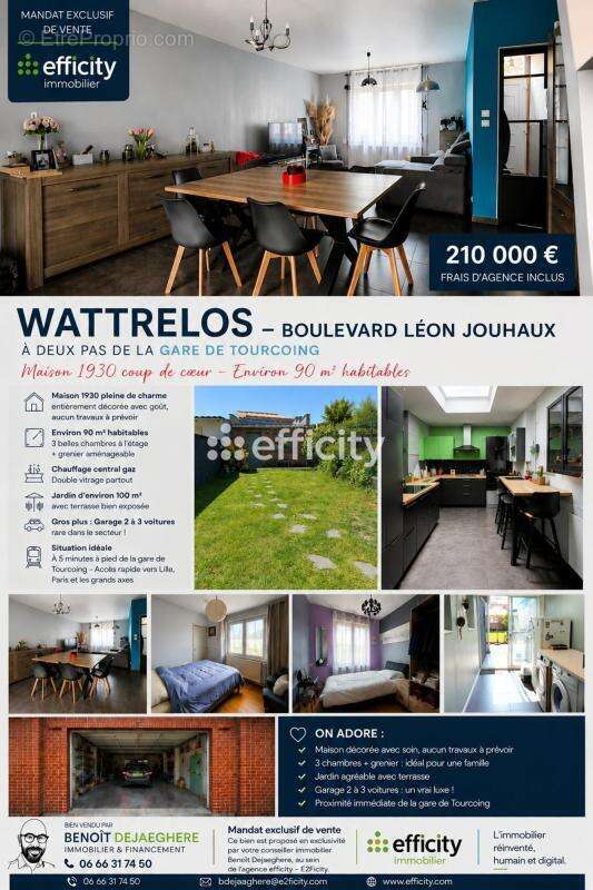 Maison 90 m² à Wattrelos  - photo 6