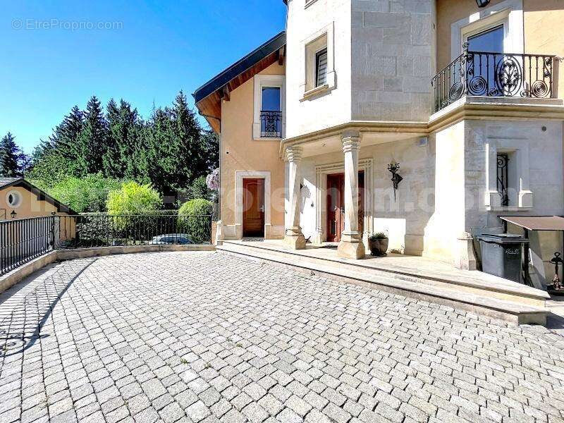 Maison_de_maitre_Cessy_pierre_ de_Bourgogne_immobilier_maison_à_vendre_grande_parcelle_architecture_fer_forgé_acheter_habiter_se_loger_luxe_proximité_Suisse_emplacement_et_stratégique_immo_proleman - Maison à CESSY
