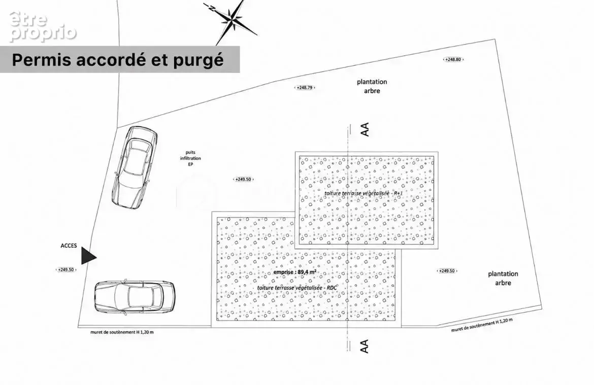 Terrain à bâtir de 298m² avec permis accordé et purgé – Une belle opportunité pour construire votre maison - photo 3