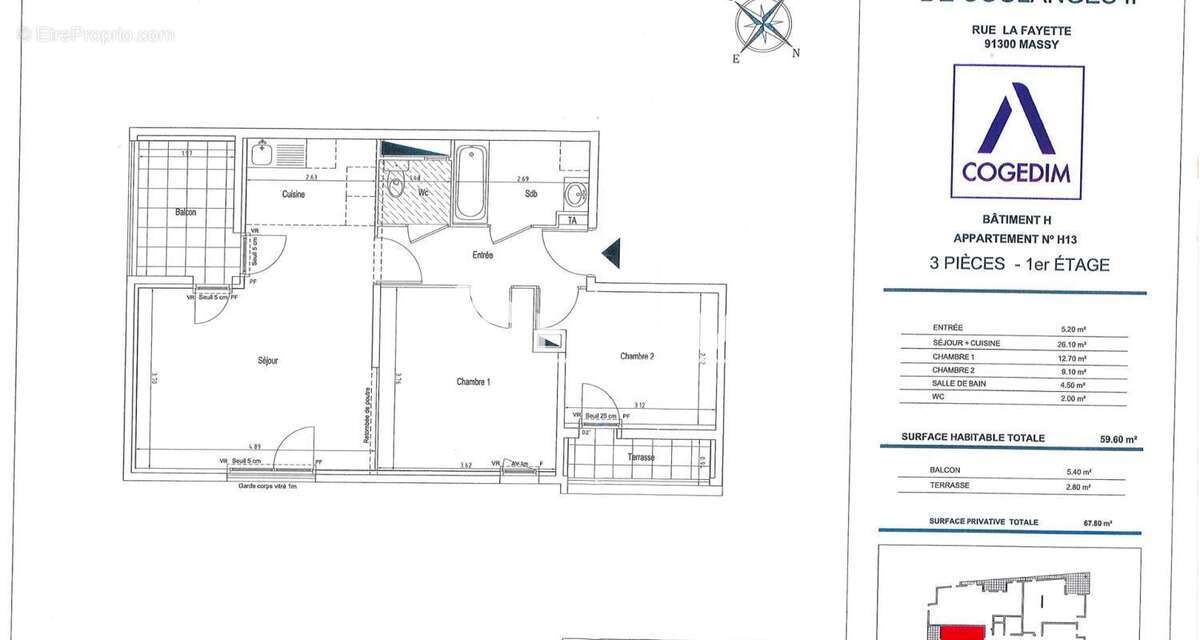 Appartement 60 m² à Massy  - photo 2