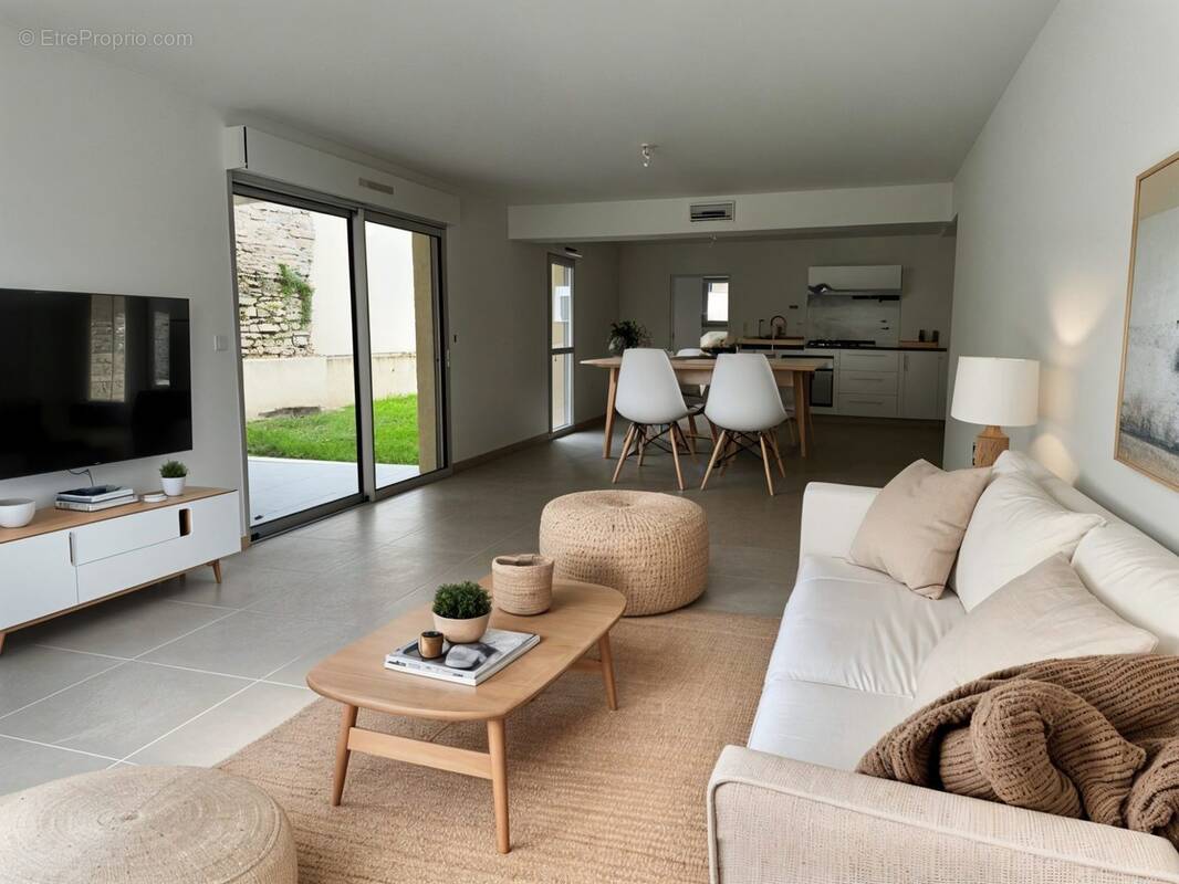 Salon/SAM/Cuisine - Appartement à FORCALQUIER