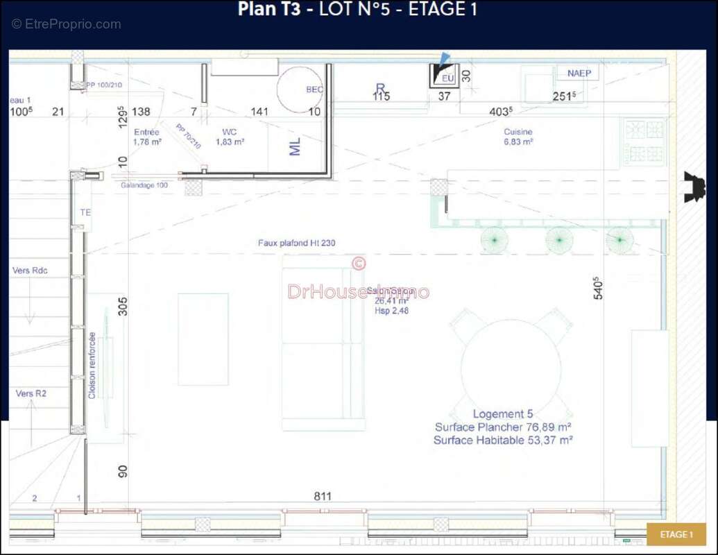 Appartement à SAINTE-ANNE-D'AURAY