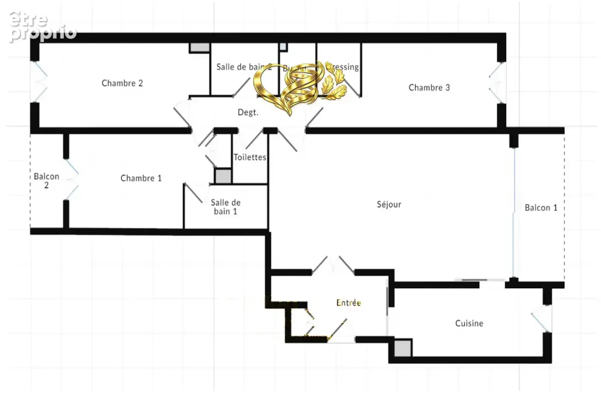 'EPICEA REVIGORANT'  : Appartement familial de 104 m2 Carrez - 2 balcons - cave - 2 parkings en sous-sol - photo 13