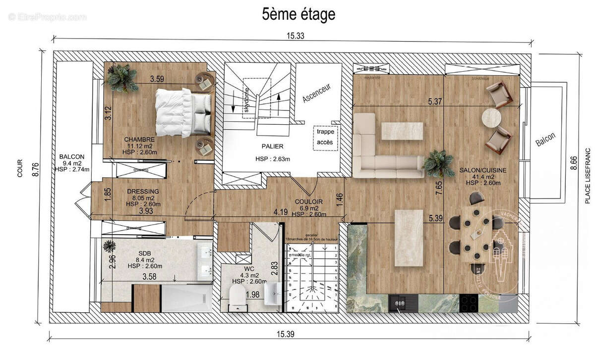 Appartement 88 m² à Marcq-En-Baroeul  - photo 9