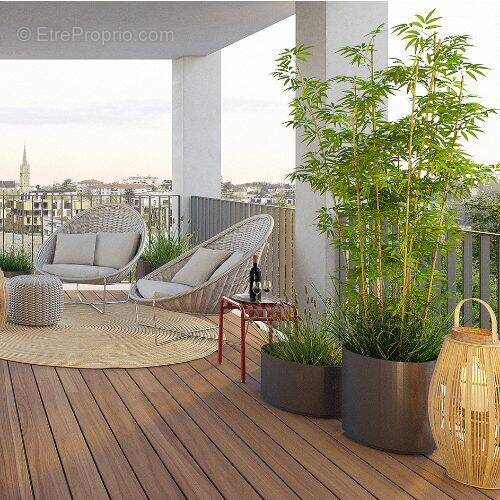Terrasse - Appartement à BORDEAUX