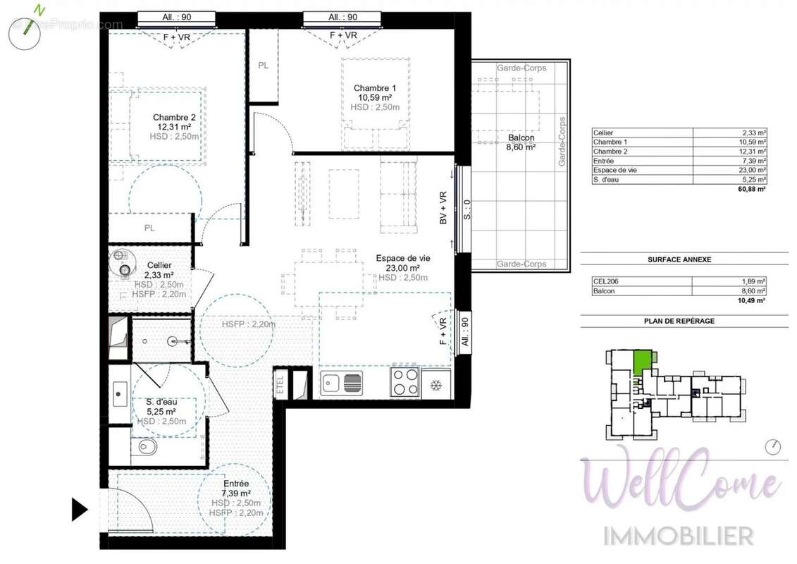 Appartement à CHALLES-LES-EAUX