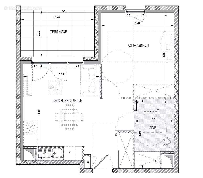Appartement à CHATEAUNEUF-GRASSE