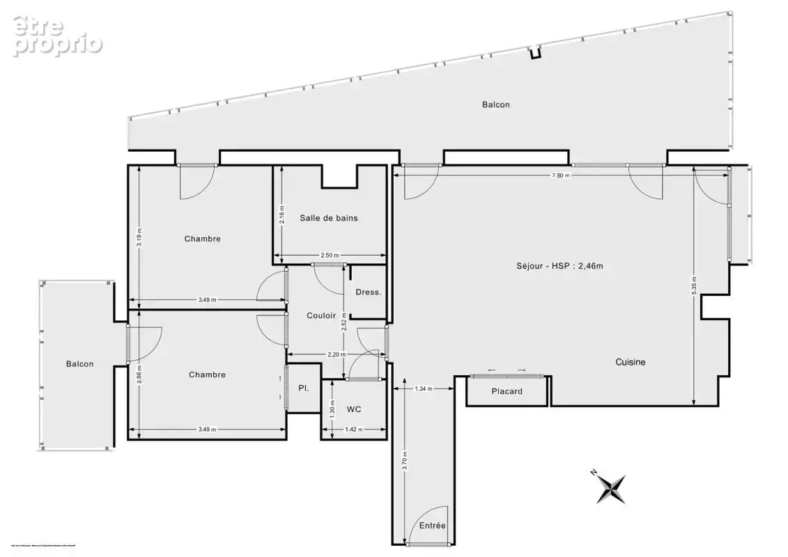 Appartement 4 pièces de 74 m² avec terrasse et balcon - Rue Marguerite Yourcenar, Colombes - photo 4