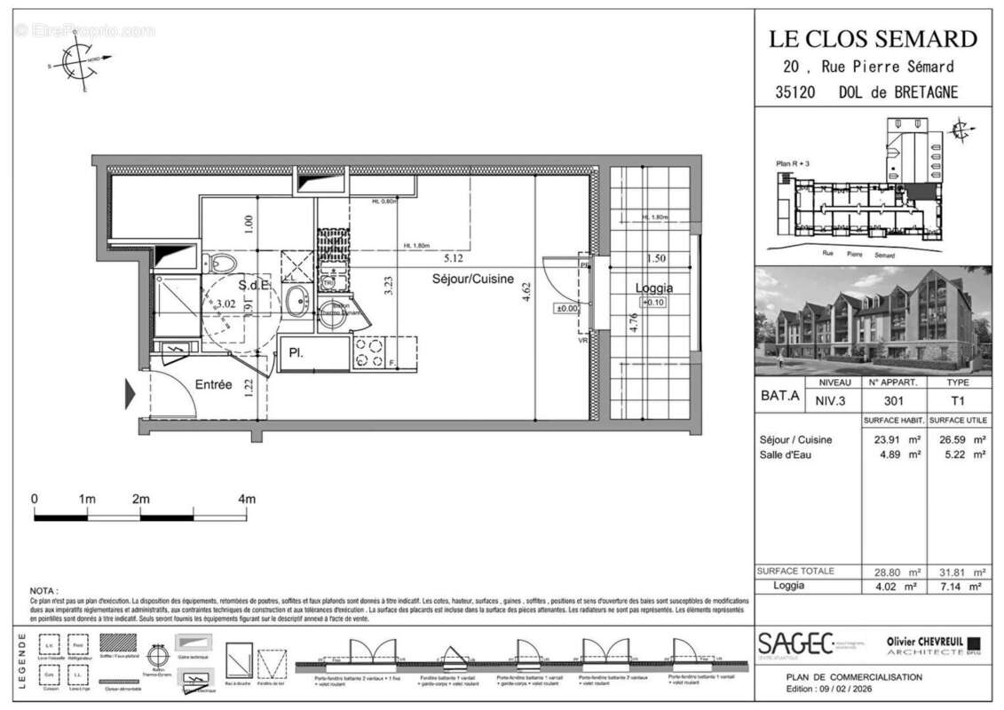 Appartement à DOL-DE-BRETAGNE