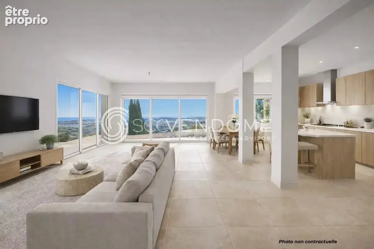 Hauteurs de golfe juan vue panoramique mer deux villas a renover domaine prive a vendre - photo 2
