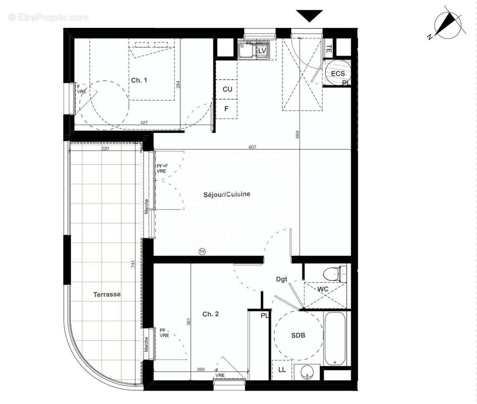 Appartement à CLAPIERS