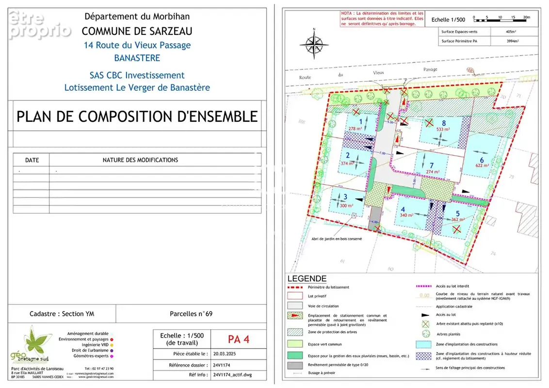 Exclusivité - terrain à bâtir 533 m² - sarzeau banastère - 400m plage océan - photo 7
