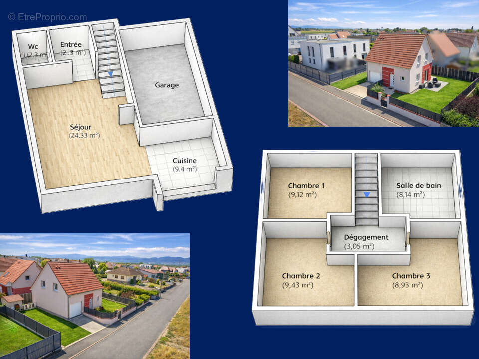 Maison individuelle (2018) - 5 pièces dont 3 chambres - 77,01 m2   Jardin & terrasse   Sous-sol complet   Gara - photo 20